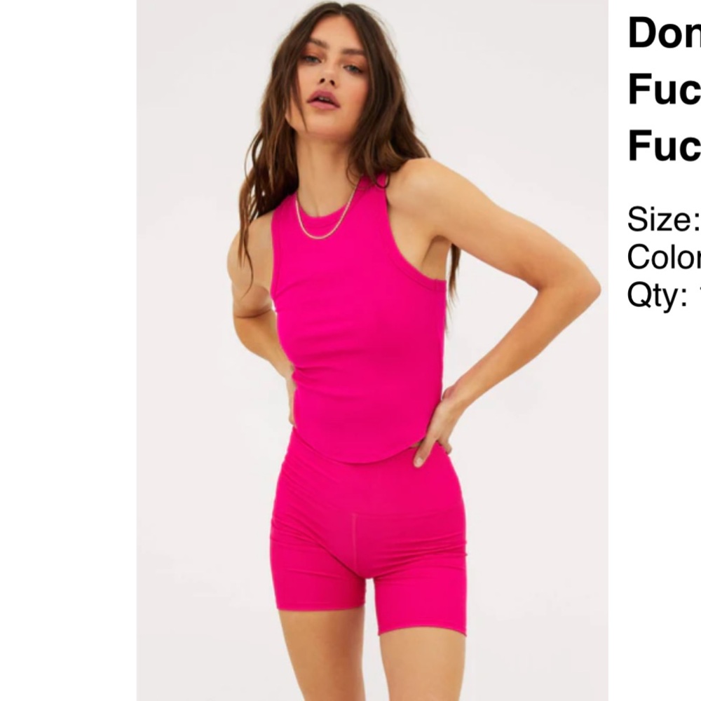 Beach Riot Donna Tank Bright Fuchsia - L / Bright Fuchsia